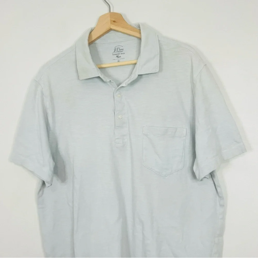 J. Crew Light Blue Cotton Pique Polo XL